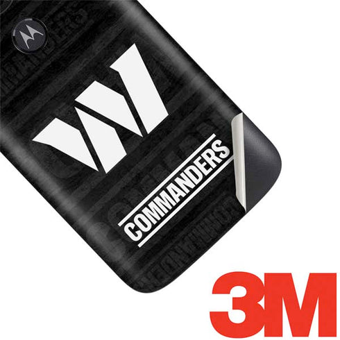 NFL Washington Commanders Black and White Moto E5 Play Skin